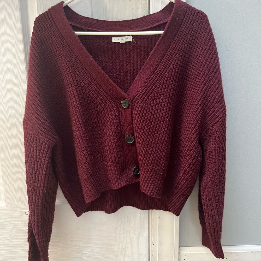 Maroon Pacsun cardigan